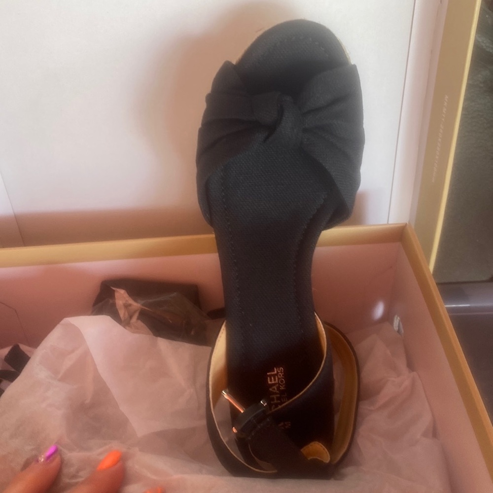 A new Michael kors mid wedge canvas